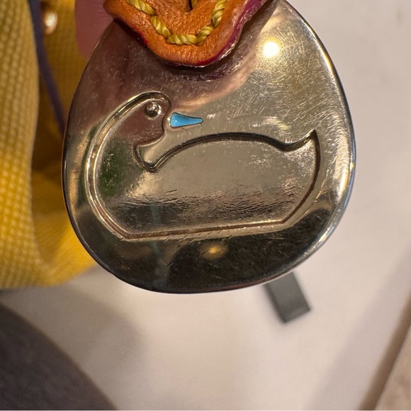 Dooney & Bourke “Florentine” Shoulder Bag Yellow Canvas & Leather EUC - Picture 15 of 16